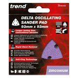 Trend Zirconium Delta Sanding Sheet 10 pc 93mm 80 grit AB/OSC/80Z