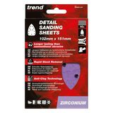 Trend Zirconium Detail sanding sheet 10pc 102mm x 151mm 40 grit AB/DET/40Z