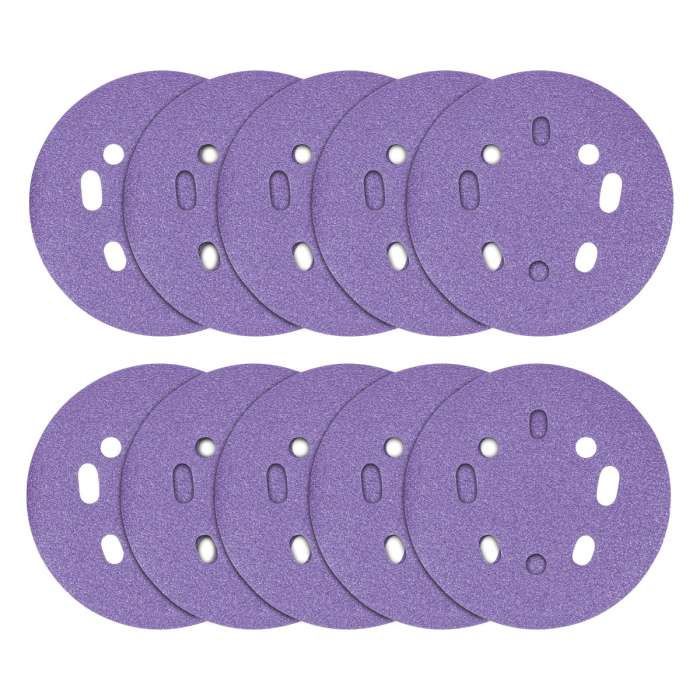 Trend Zirconium Random Orbital 8-Hole Sanding Disc 10pc 125mm 60 grit AB/125/60Z