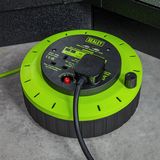 Sealey BCR10G 10m Cassette Type Cable Reel Green with Thermal Trip 2 x 230V and 2 x USB