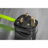 Sealey BCR10G 10m Cassette Type Cable Reel Green with Thermal Trip 2 x 230V and 2 x USB