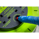 Sealey BCR10G 10m Cassette Type Cable Reel Green with Thermal Trip 2 x 230V and 2 x USB