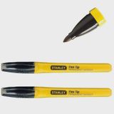 Stanley 0-47-316 Black Fine Tip Permanent Markers Pack of 2 STA047316