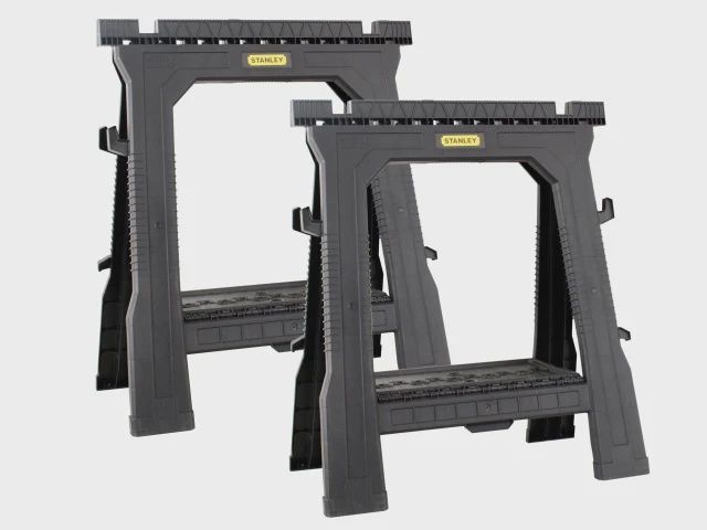 Stanley 1-70-713 Folding Sawhorse Twin Pack Polypropylene STA170713
