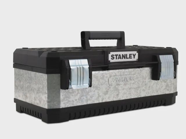 Stanley 1-95-618 Galvanised Metal Toolbox 50cm/20&quot; STA195618