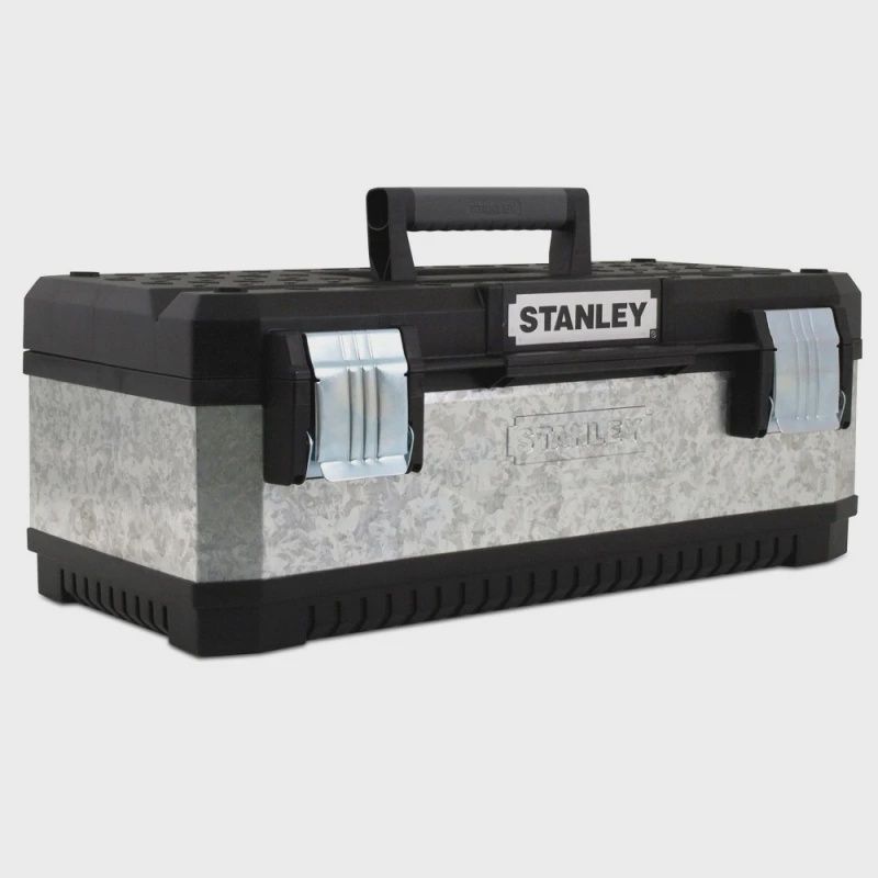 Stanley 1-95-619 Galvanised Metal Toolbox 58cm/23&quot; STA195619
