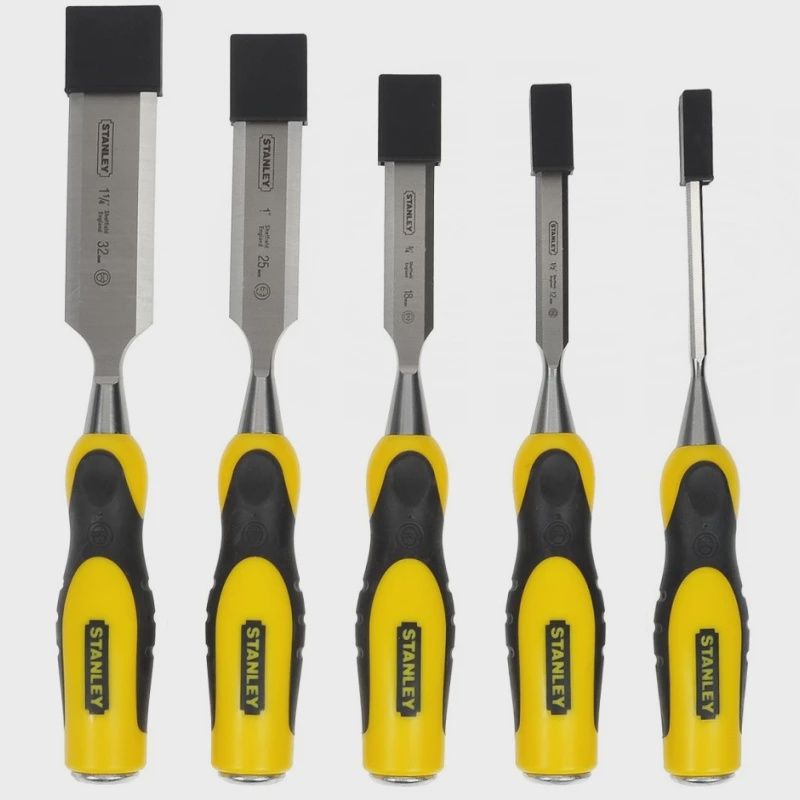 Stanley 2-16-885 Dynagrip Bevel Chisel with Strike Cap Set of 5 STA216885