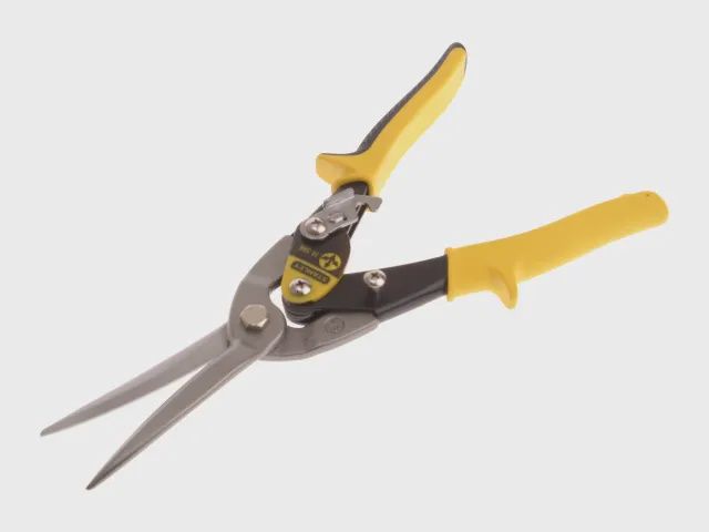 Stanley 2-14-566 Yellow Long Aviation Snip Straight Cut 300mm STA214566