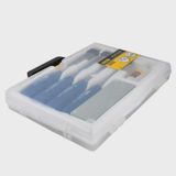 Stanley 0-16-130  5002 Bevel Edge Chisel Set 4 Piece With Stone & Oil STA016130