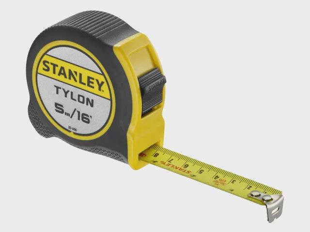 Stanley Hi-Vis Green 5m/16ft Tylon Tape Measure Easy-to-Read for Accurate Measurements XMS19HVTAPE5