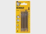 DeWalt 100mm HCS T-Shank Wood Cutting Jigsaw Blades DT2165-QZ Pack of 5