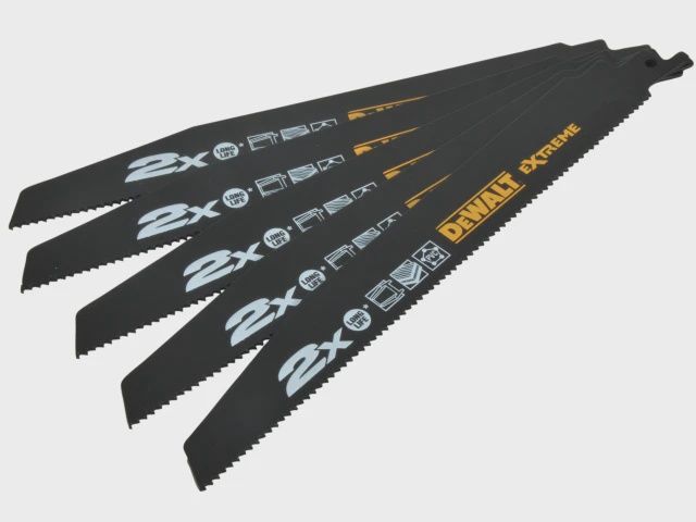 DeWalt 152mm 10TPI General Purpose Reciprocating Blades DT2301L-QZ Pack of 5
