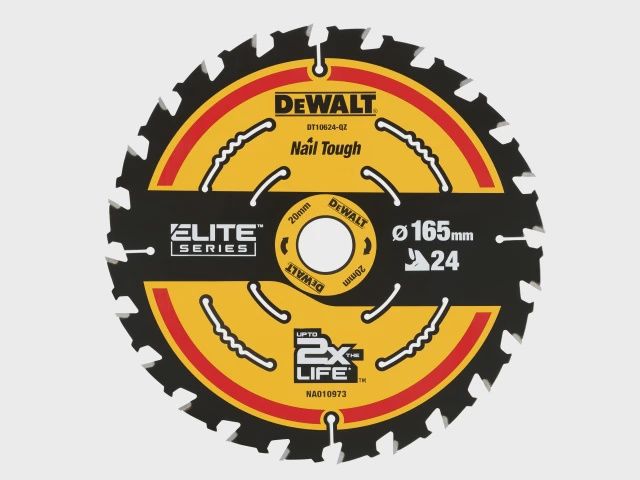 DeWalt 165mm 24T Extreme Framing Circular Saw Blade DT10624-QZ