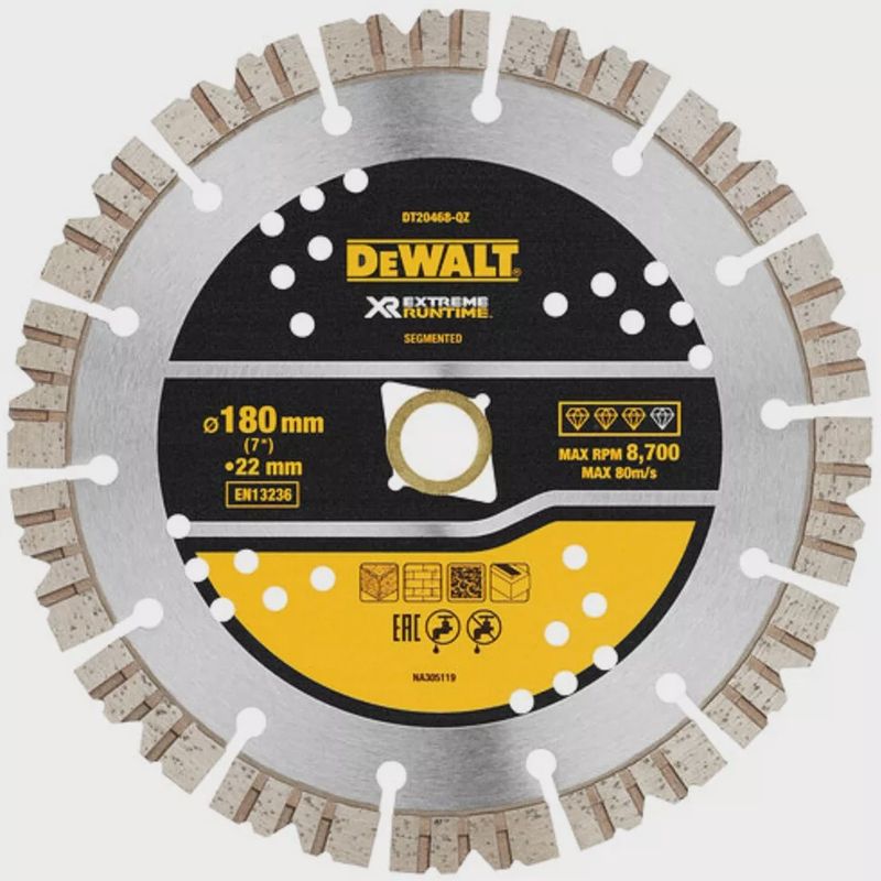 Dewalt 180mm Elite Series All Purpose Diamond Wheel Blade DT20468-QZ
