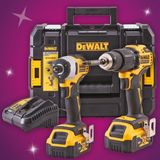 Dewalt DCK2062P2 XMS24DEWPACK 18V Hammer & Impact Drill Twin Pack High-Power Cordless Drill Set