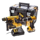 Dewalt DCK206M2T 18V Twin Kit with 2 x 4.0Ah Batteries & Charger in Tstak Kitbox