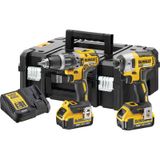 Dewalt DCK266M2T 18V Brushless Twin Kit with 2 x 4.0Ah Battery Charger & TSTAK Box