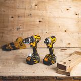 Dewalt DCK266M2T 18V Brushless Twin Kit with 2 x 4.0Ah Battery Charger & TSTAK Box