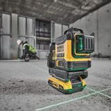 Dewalt DCLE34031D1 18V Compact 3 x 360 Green Laser with 1 x 2.0Ah Battery, Charger & Case