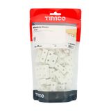 Timco 34 x 13 x 13mm Modesty Blocks White MBWHITEB