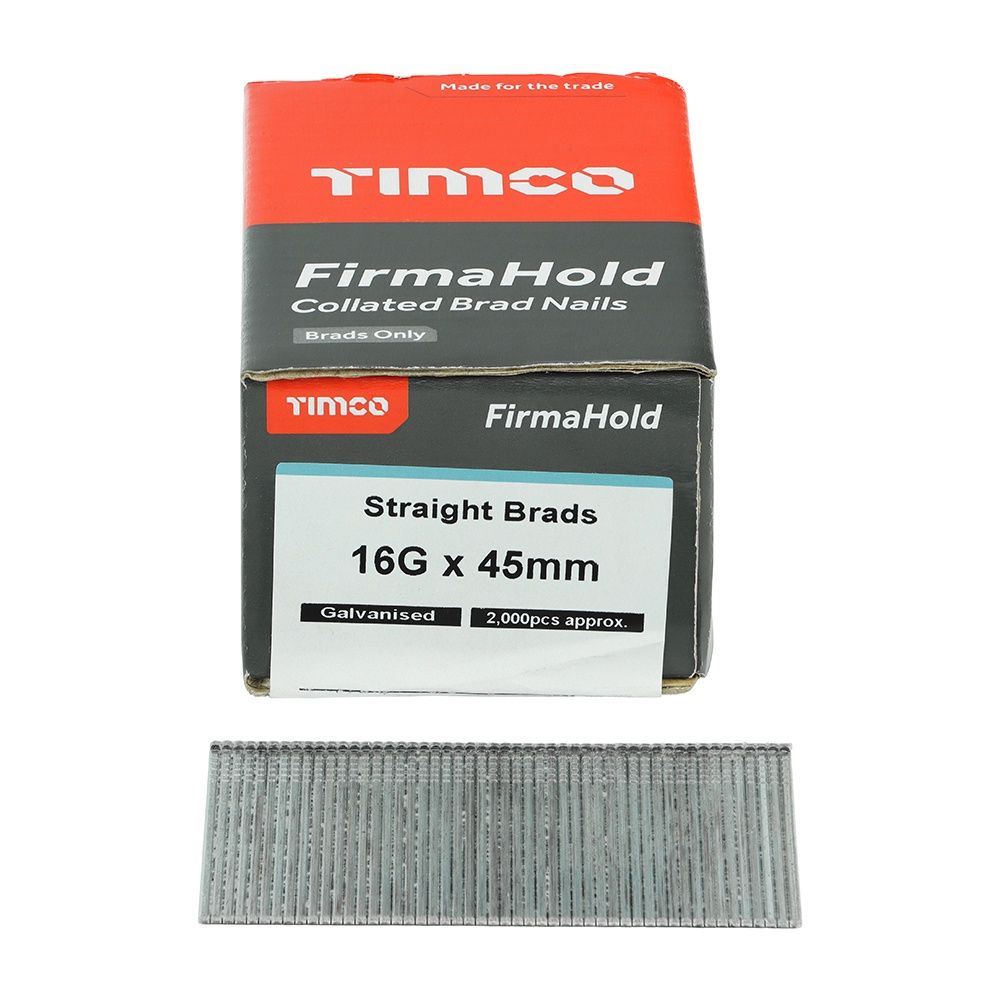 FirmaHold 45mm 16 Gauge 2000 Straight Collated Brad Nails BG1645