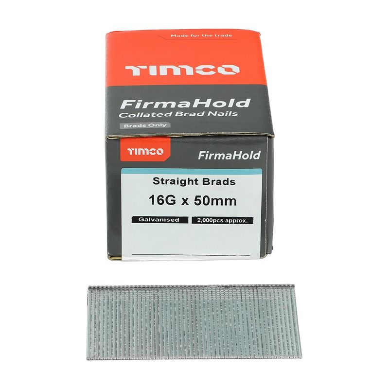 FirmaHold 50mm 16 Gauge 2000 Straight Collated Brad Nails BG1650