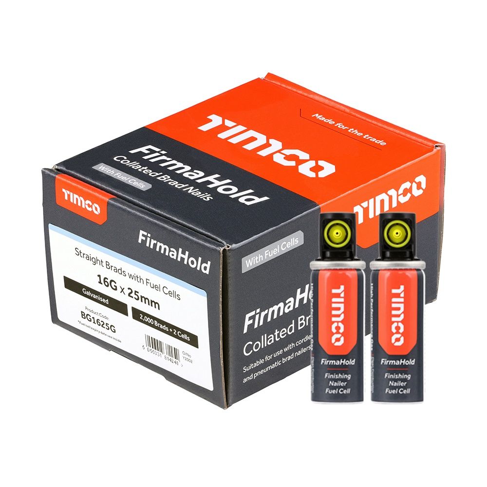 FirmaHold 32mm 16 Gauge 2000 Angled Collated Brad Nails With 2 Fuel Cells ABG1632G