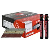 FirmaHold 90mm Bright Plain Shank Collated Clipped Head Nails With 2 Fuel Cells CBRT90G