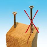 Reisser 8200S220500304 Cutter Csk Pozi Yellow Woodscrew 5.0 X 30Mm Cp (Box Of 200)