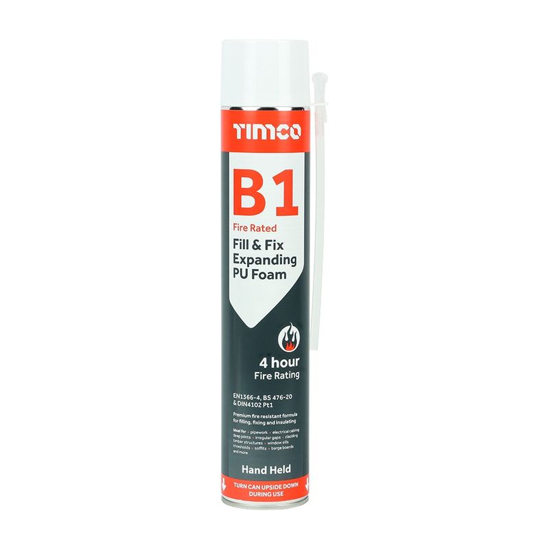 Timco 247704 Fix and Fill Expanding PU Foam (B1) - Hand Held 750ML