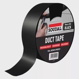 Soudal DUCT TAPE 50mm x 50m High Quality Waterproof All Purpose Cloth Tape Black 167042