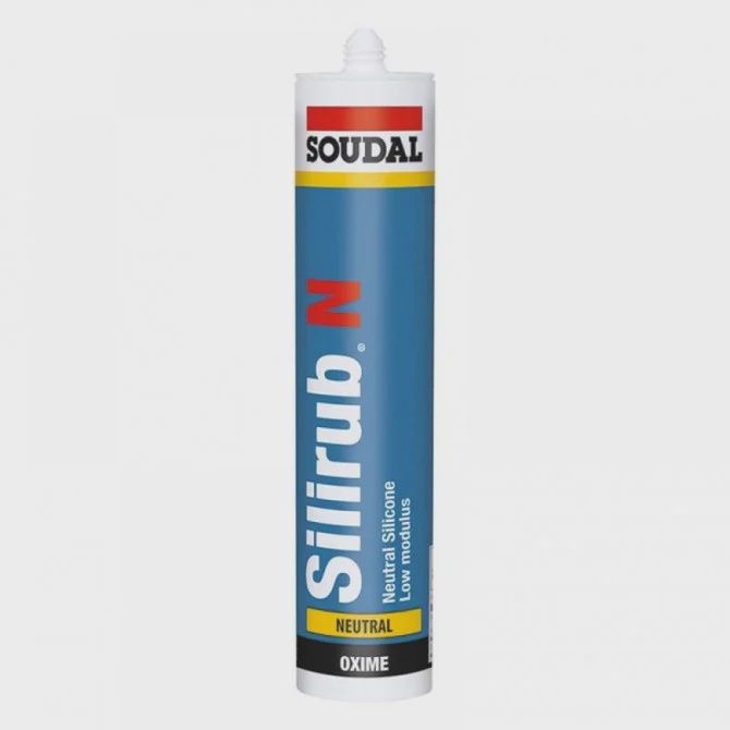 Soudal Silirub N 300ml General Purpose Low Modulus Neutral Silicone Black 122401