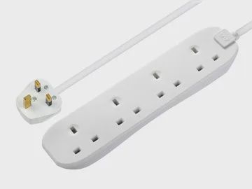 MSTBFG210 Extension Lead 240V 4-Gang 13A White 2m