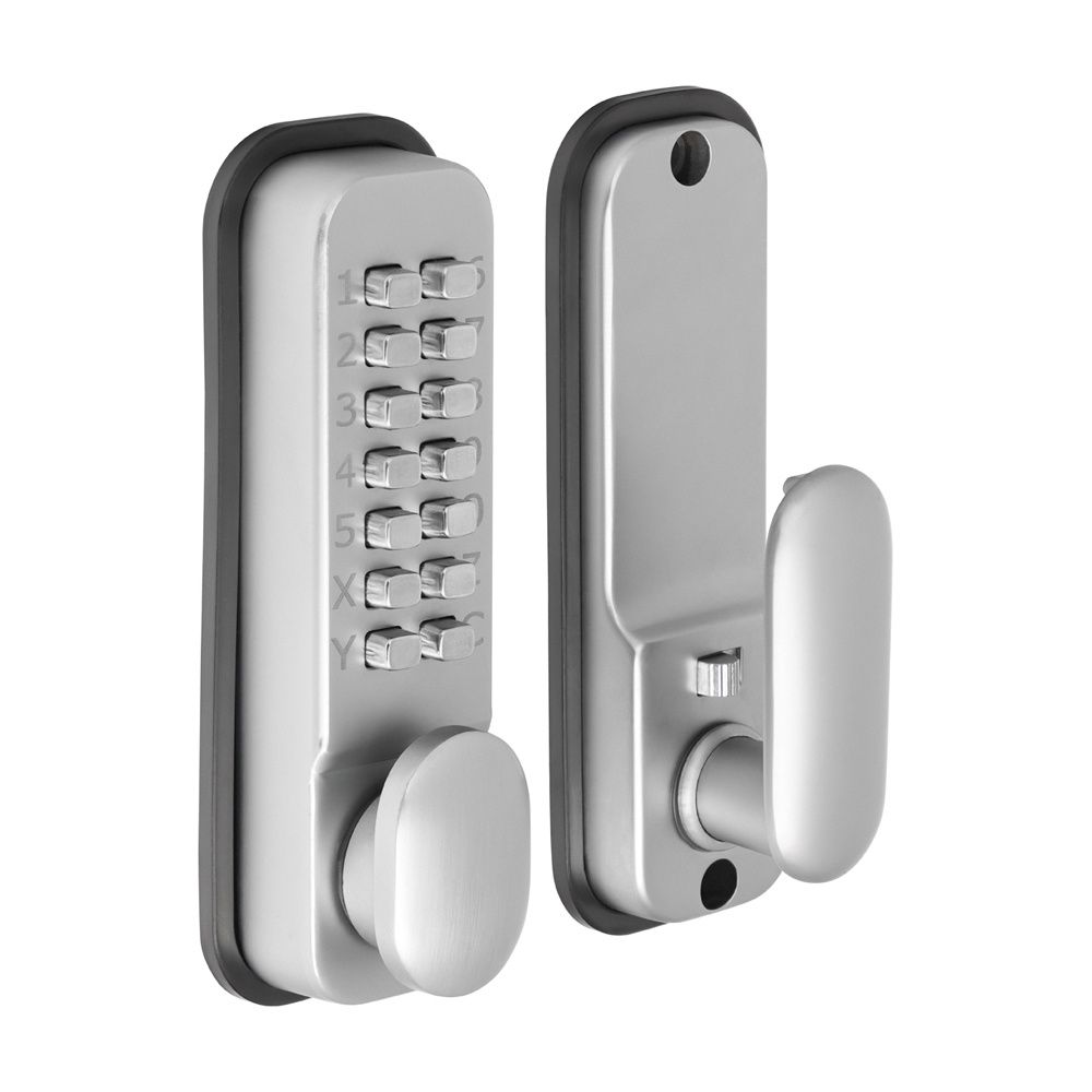 Timco Push Button Digital Lock - Satin Chrome 142 x 41 200344