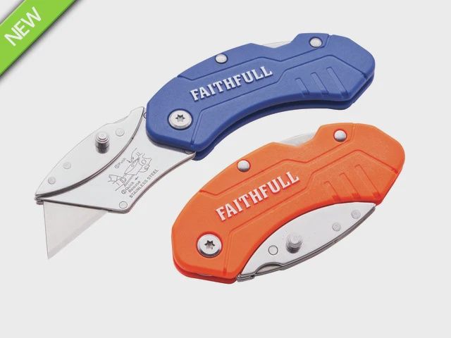 Faithfull  XMS25UTILHV Folding Hi-Vis Utility Knife