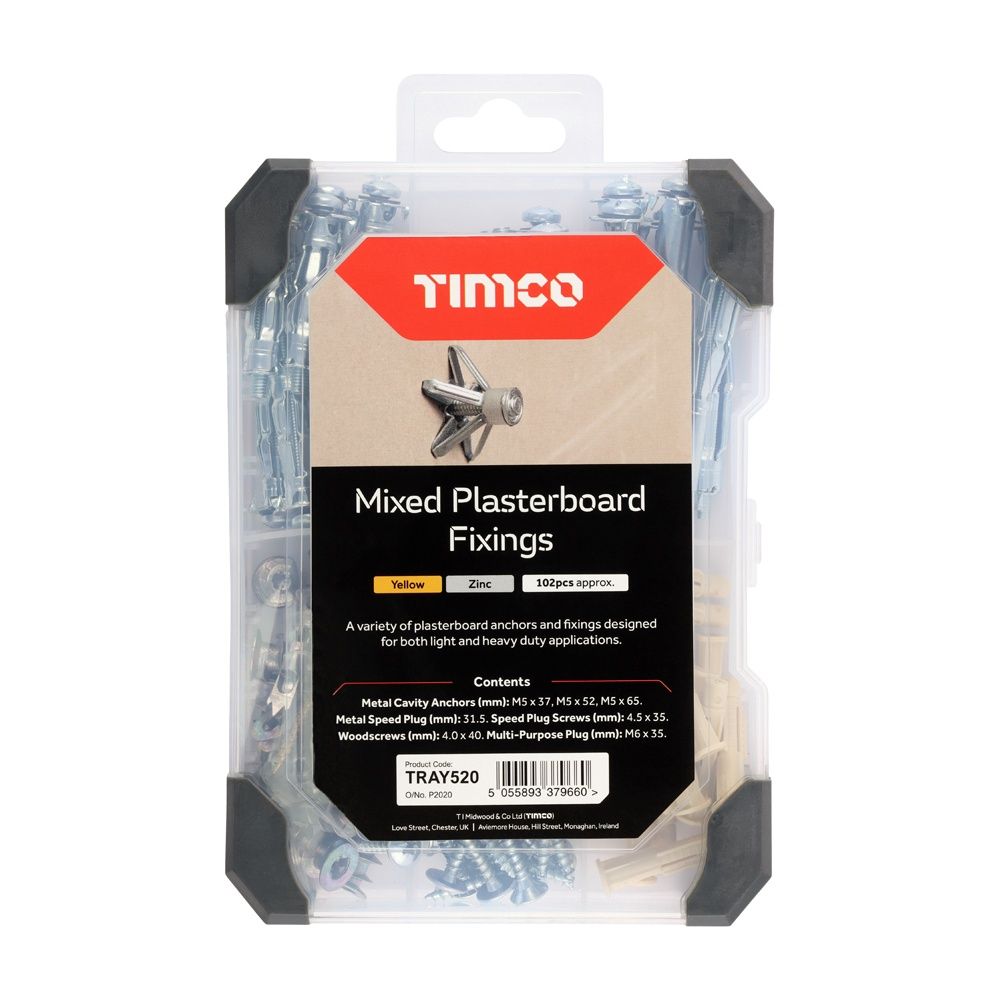 Timco Mixed Tray - Plasterboard Fixings