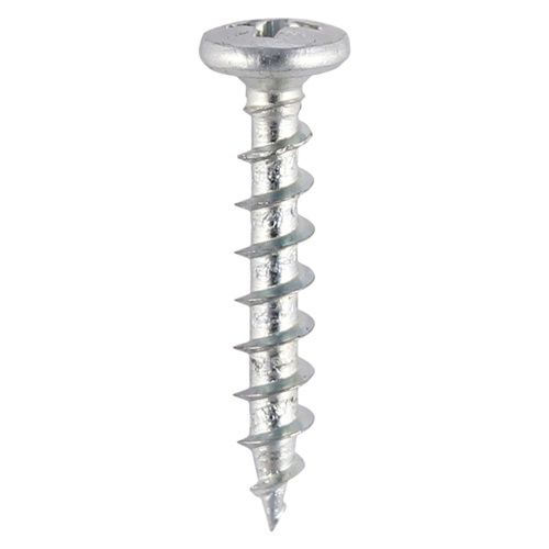 Timco Window Fabrication Screws - Friction Stay - Shallow Pan Countersunk - PH - Single Thread - Gimlet Point - Zinc 4.3 x 25