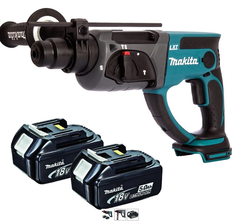 Makita DHR202Z 18V SDS+ Rotary Hammer Drill With 2 x 5.0Ah Batteries