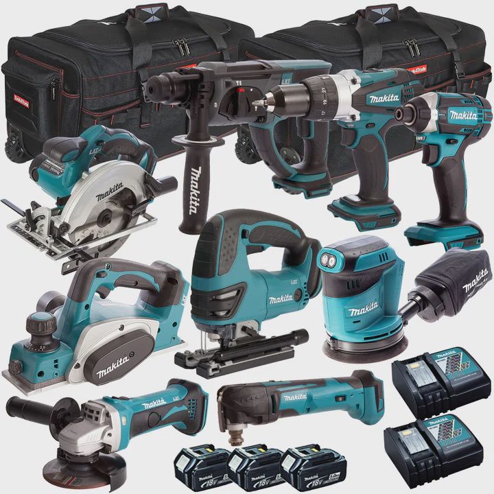 Makita T4T10051PT 18V 10 Power Tool Kit with 3 x 5.0Ah Battery & Charger