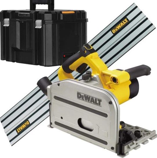 Dewalt DWS520KT 165mm Plunge Saw 240V with 1.5m Guide Rail