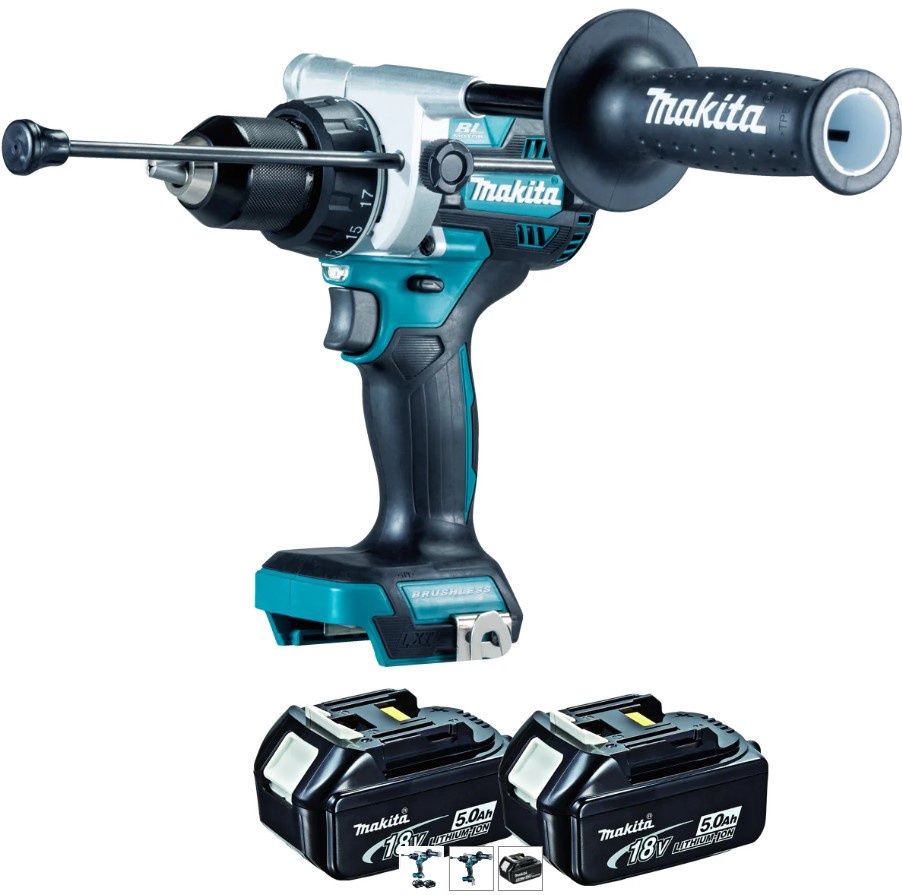 Makita DHP486Z 18v LXT Combi Hammer Drill With 2 x 5.0Ah Batteries