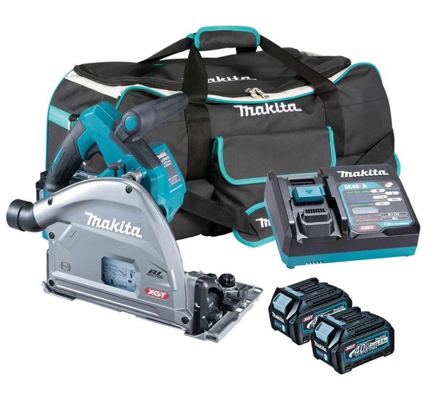 Makita SP001GD202 40VMax XGT 165mm Brushless Plunge Saw with 2 x 2.5Ah Batteries & Charger In Bag