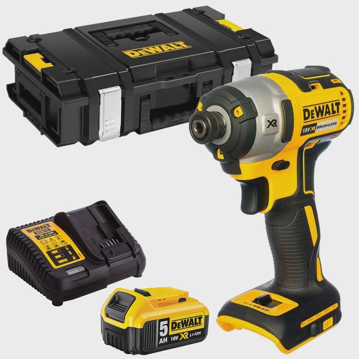 DeWalt DCF887N 18V Brushless Impact Driver with 1 x 5.0Ah Battery Charger &amp; Case