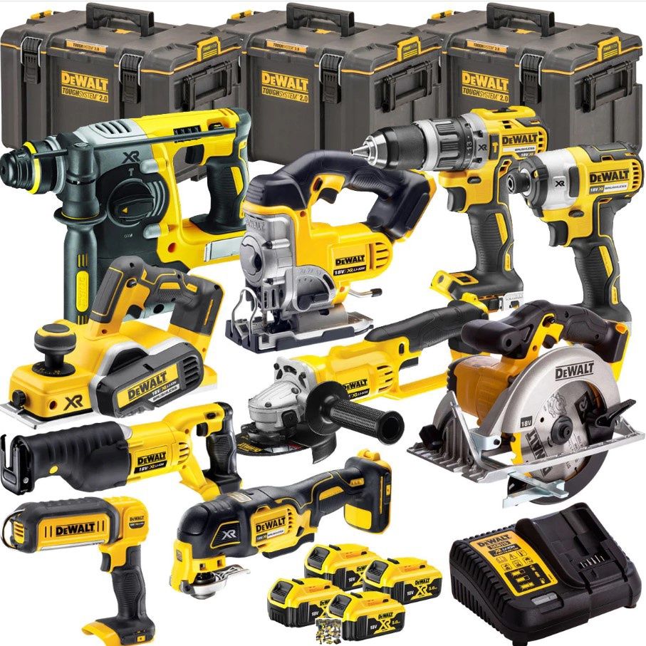 Dewalt DCKT4T10P4 18V 4 x 5.0Ah Batteries XR Li-Ion 10 Piece Toughsystem Kit