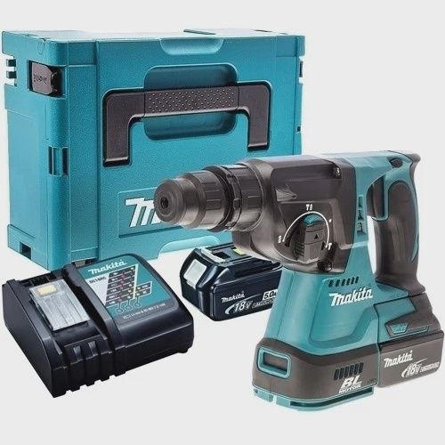 Makita DHR242RTJ 3.9kg 18V 2 x 5.0Ah Li-Ion LXT Brushless Cordless SDS Rotary Hammer Drill
