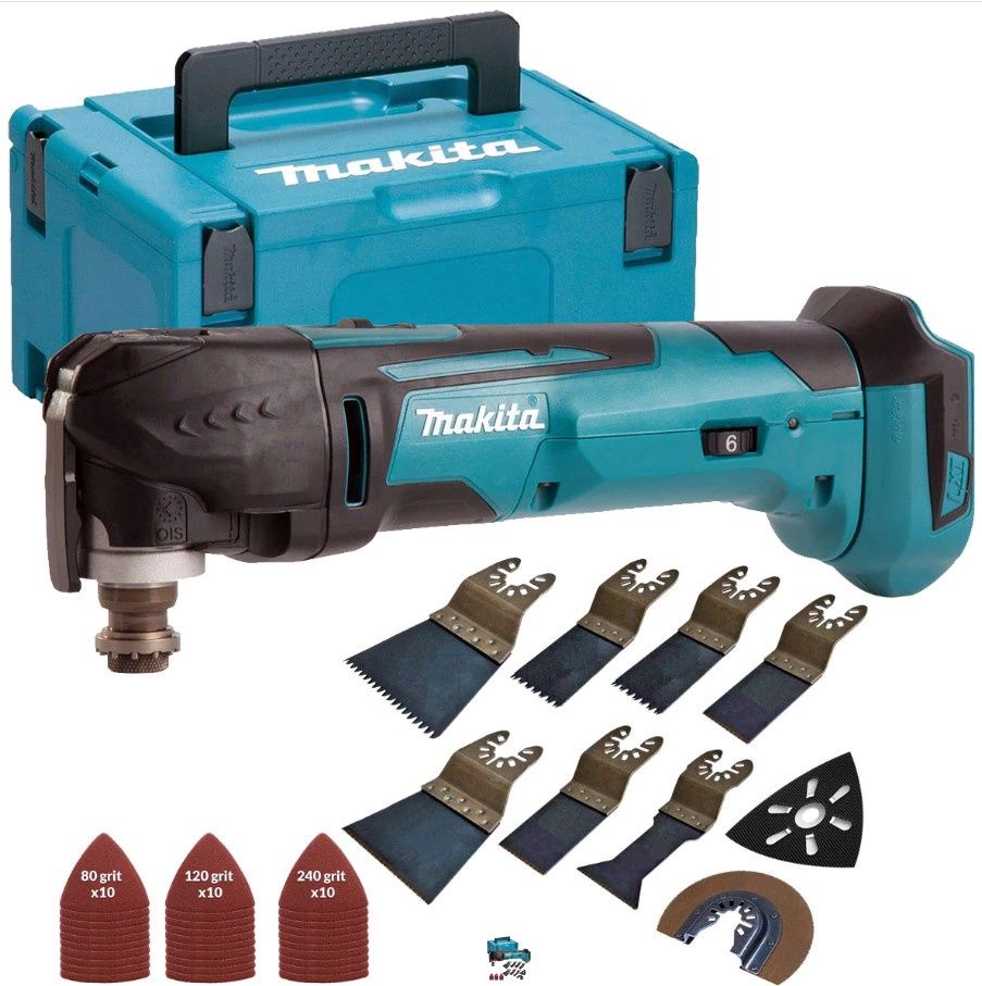 Makita DTM51Z LXT 18V Oscillating Multitool with 39 Piece Accessories Set & Makpac Case