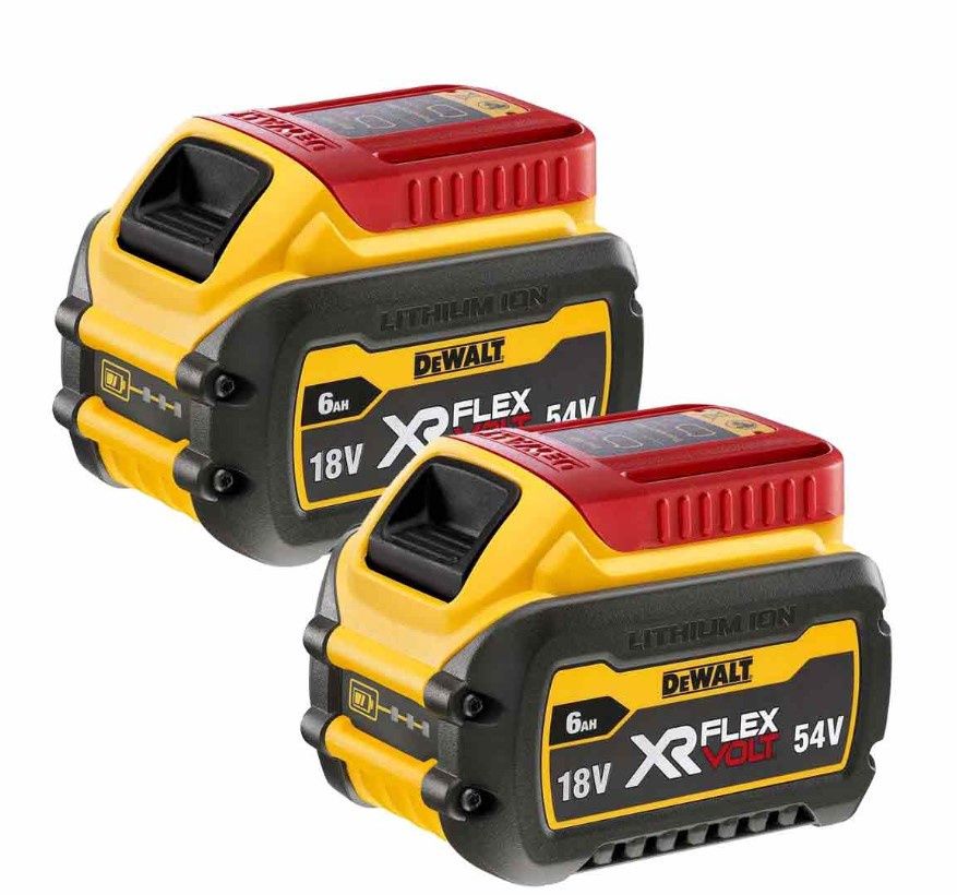 DeWalt DCB546 18V/54V 6.0 / 2.0Ah Li-ion FlexVolt XR Slide Battery Twin Pack