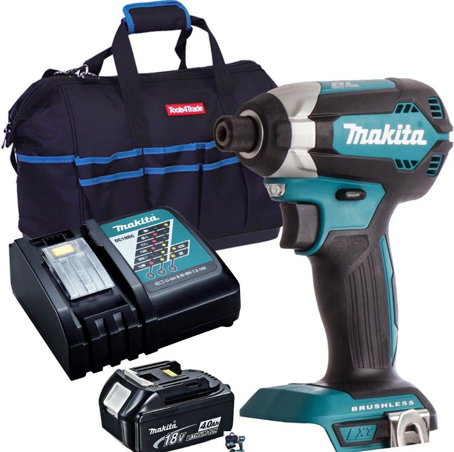 Makita DTD153Z 18V Brushless Impact Driver with 1 x 4.0Ah Battery, Charger & Bag
