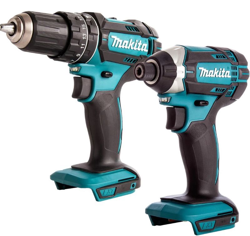 Makita 18V 2 Piece Impact Driver &amp; Combi Drill Cordless Body T4TKIT-708