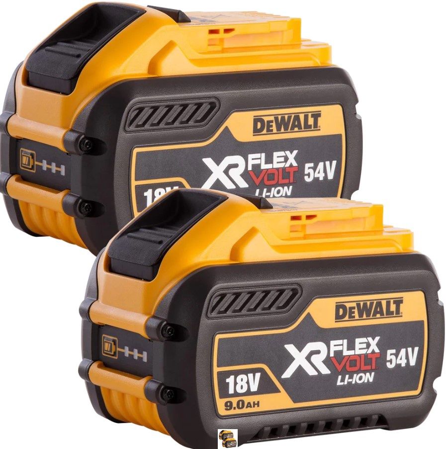 Dewalt DCB547 18V/54V 9.0Ah Li-Ion FlexVolt XR Slide Battery Twin Pack